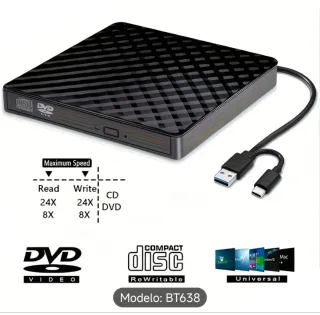 Lector CD/DVD Externo USB