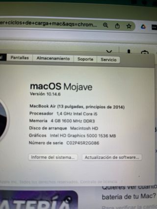 MacBook Air 13 2014 Argento