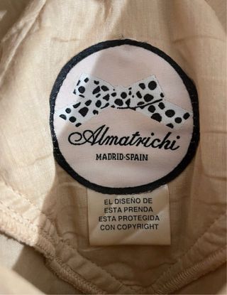 Vestido Almatrichi beige y negro