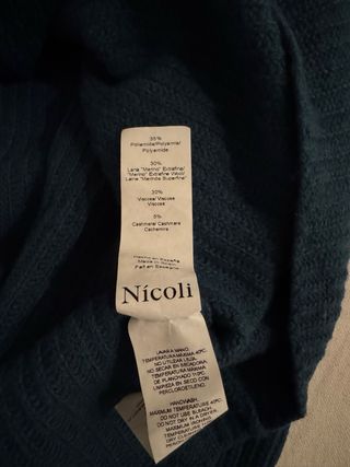 Jersey Nicoli Lana y Cashmere Azulón Talla S