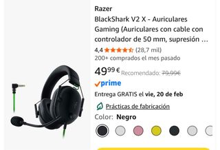 Auriculares Gaming Razer BlackShark V2 X