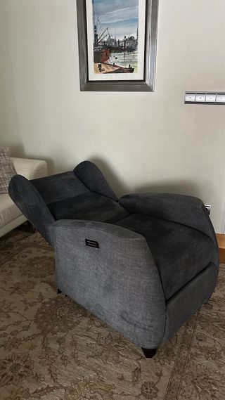 Poltrona relax elettrica elevabile grigia
