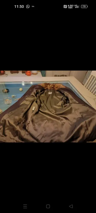 Cappotto vintage donna marrone con pelliccia