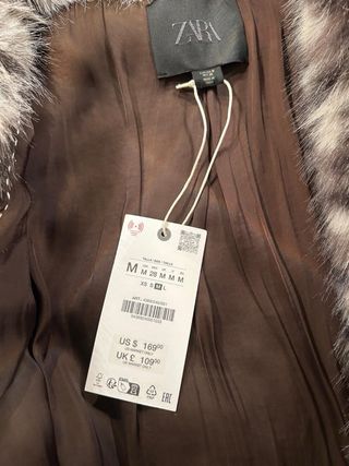 Abrigo efecto pelo Zara ZW Collection