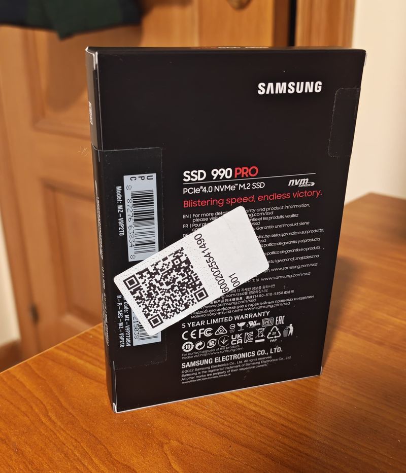SSD Samsung 990 PRO 2TB PCIe 4.0 NVMe afbeelding 2