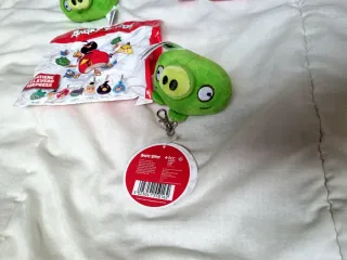 2 Llaveros Cerdito Verde Angry Birds Original