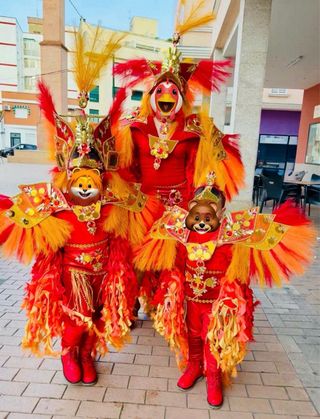 Disfraz Ave Fénix Carnaval Hecho a Mano