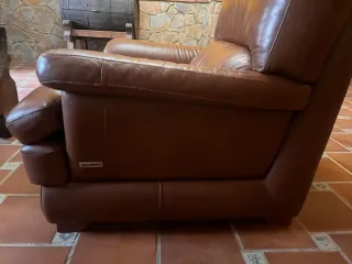 Sofá de piel marrón Grandfor