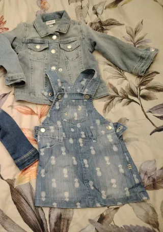 3 giacche jeans 1 salopette gonna in jeans