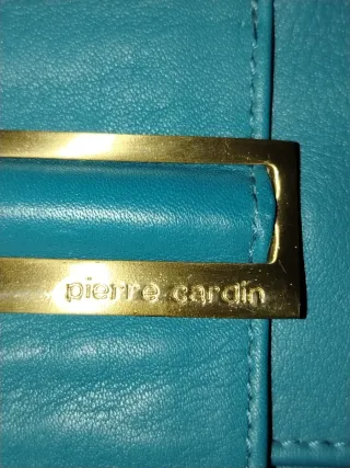 Bolso Pierre Cardin azul y dorado