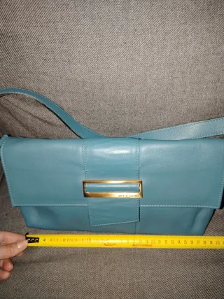 Bolso Pierre Cardin azul y dorado