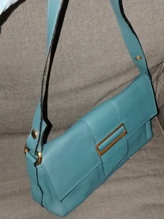 Bolso Pierre Cardin azul y dorado