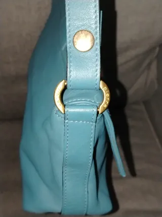 Bolso Pierre Cardin azul y dorado