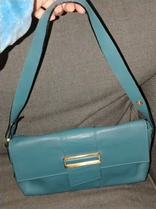 Bolso Pierre Cardin azul y dorado
