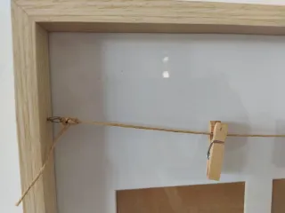 Marco de fotos madera 3 huecos