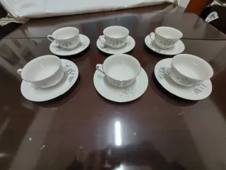 Servizio 6 Tazze da Tè Porcellana