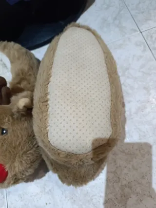 Zapatillas reno peluche calentitas