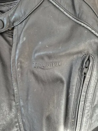Chaqueta moto de piel Triumph