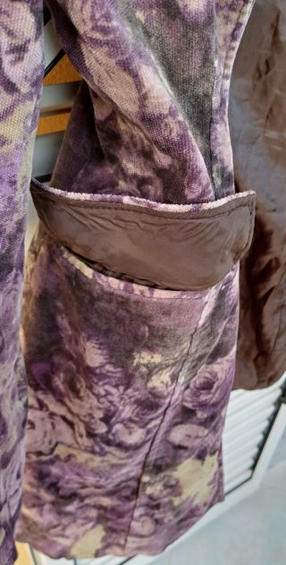 Cappottino Motivi floreale viola taglia 46