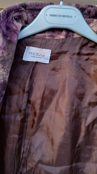 Cappottino Motivi floreale viola taglia 46