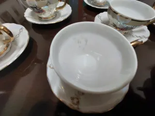 Servizio 12 tazzine caffè porcellana oro