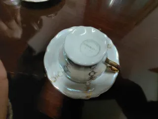 Servizio 12 tazzine caffè porcellana oro