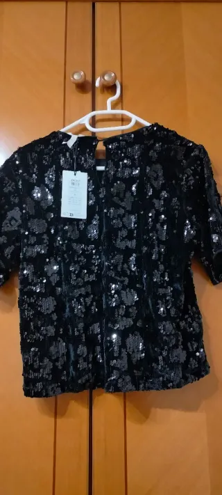 Vestido negro lentejuelas