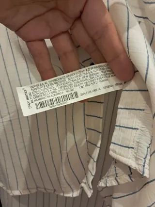 Camisa Zara rayas azul y blanco