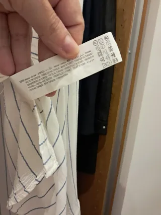 Camisa Zara rayas azul y blanco