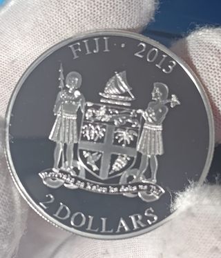 Lote 4 Monete 2 Dollari Figi 2013