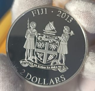 Lote 4 Monete 2 Dollari Figi 2013