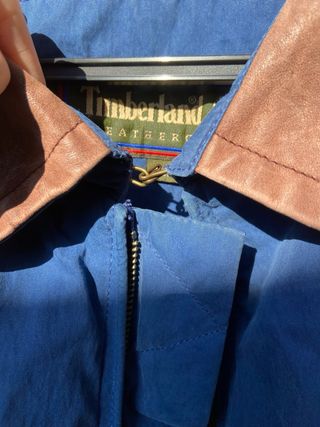 Giacca Vintage Timberland Blu Taglia XL