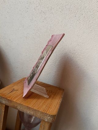 Sacra Famiglia in argento e vetro