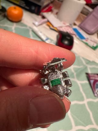 Vintage Pendientes Clips Dior Verde Gripoix