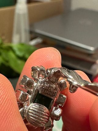 Vintage Pendientes Clips Dior Verde Gripoix