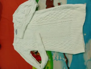 Jersey punto trenzado blanco