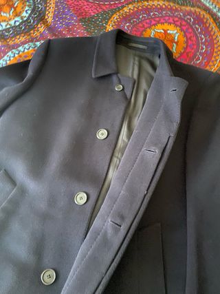 Abrigo Lana Virgen Azul Cortefiel T52