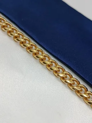 Pulsera eslabón clásico acero inoxidable dorado