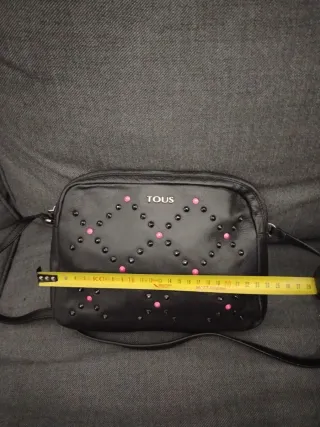 Bolso Tous piel natural Negro con Tachuelas Rosas