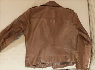 Chaqueta de piel Pepe Jeans marrón