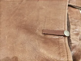 Chaqueta de piel Pepe Jeans marrón