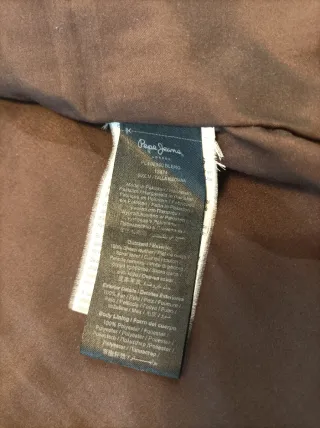 Chaqueta de piel Pepe Jeans marrón