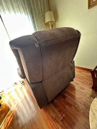 Sillón relax tela marrón