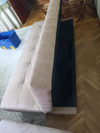 Sofá Cama Beige/Marrón