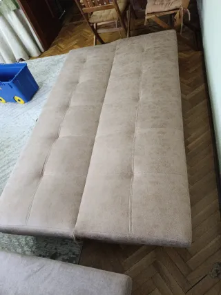 Sofá Cama Beige/Marrón