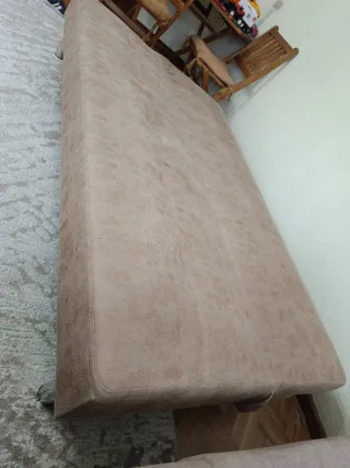 Sofá Cama Beige/Marrón