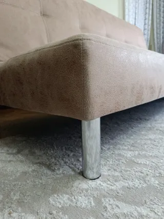 Sofá Cama Beige/Marrón