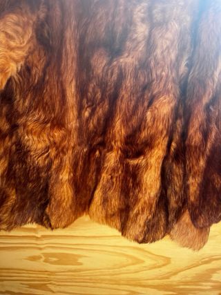 Abrigo de pelo vintage marrón