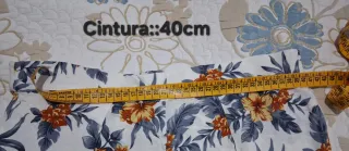 Pantalón estampado floral blanco