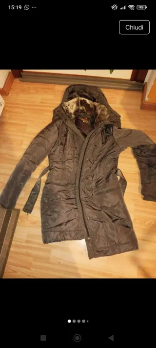 Piumino donna invernale tg 46 marrone